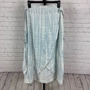 Anthropologie Cloth & Stone Tie Dye Midi Wrap Skirt Size XS